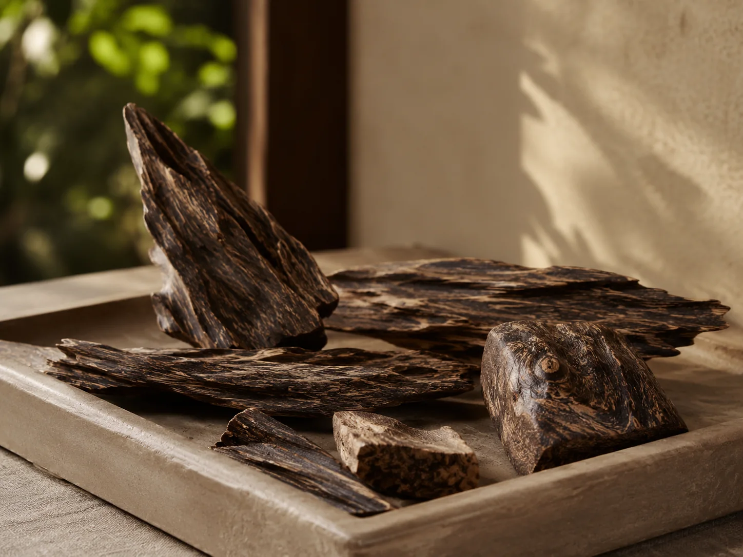 Natural variation in agarwood resin, density and grain